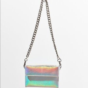Women's Metallic Wallet Chain Crossbody Bag